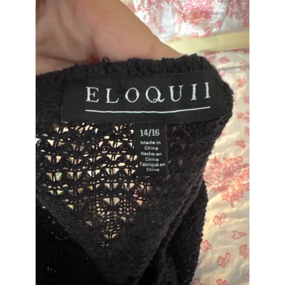 Womens Eloquii Halter Mesh Cover Up Jumpsuit size 14/16 in Black Bohemian Resort - Picture 5 of 5